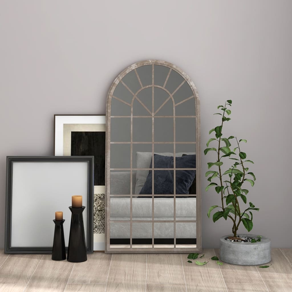 Vidaxxl miroir 90x45 cm fer couleur sable