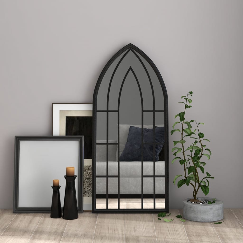 VidaXL miroir 100x45 cm fer noir