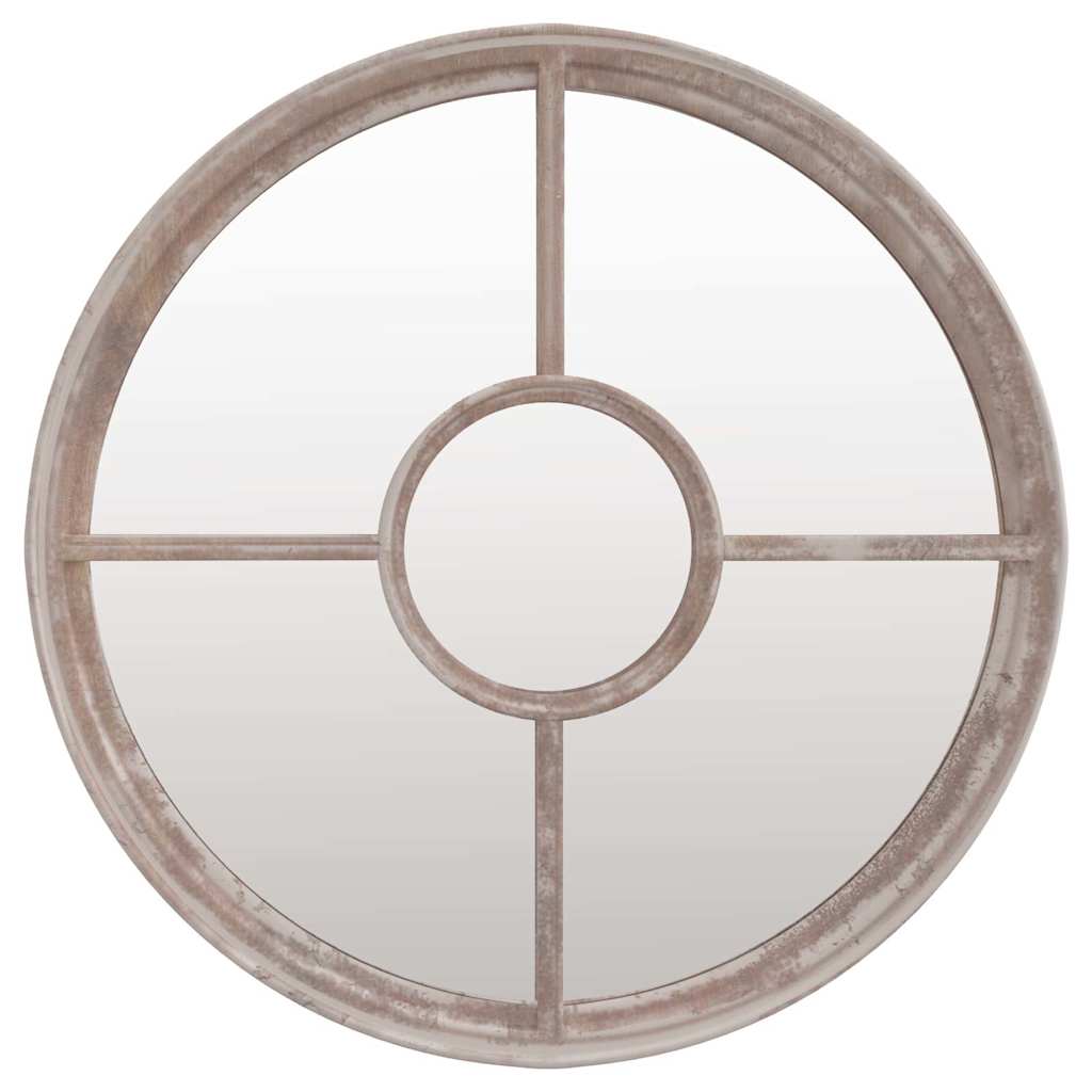 Vidaxx miroir rond 40x4 cm fer couleur sable