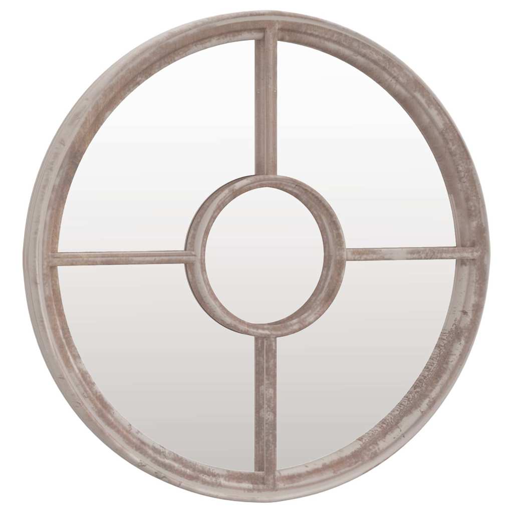 Vidaxx miroir rond 40x4 cm fer couleur sable