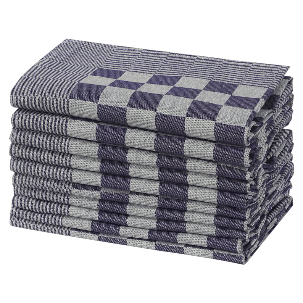 Vidaxl Cuisine Cloths 20 ST 50x70 cm Coton bleu et blanc