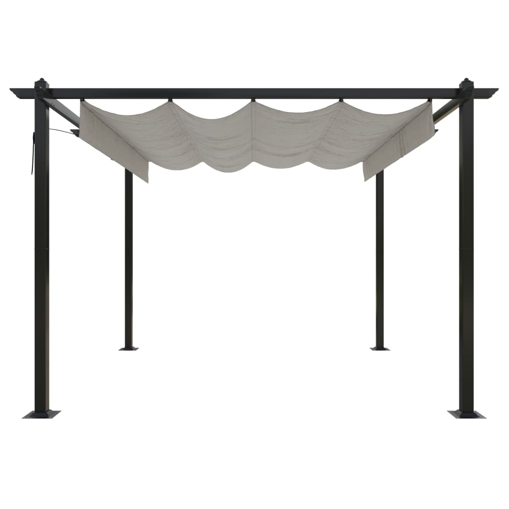 Vidaxl Garden Pracor avec toit extensible 3x3 M CRAME -COLORÉ