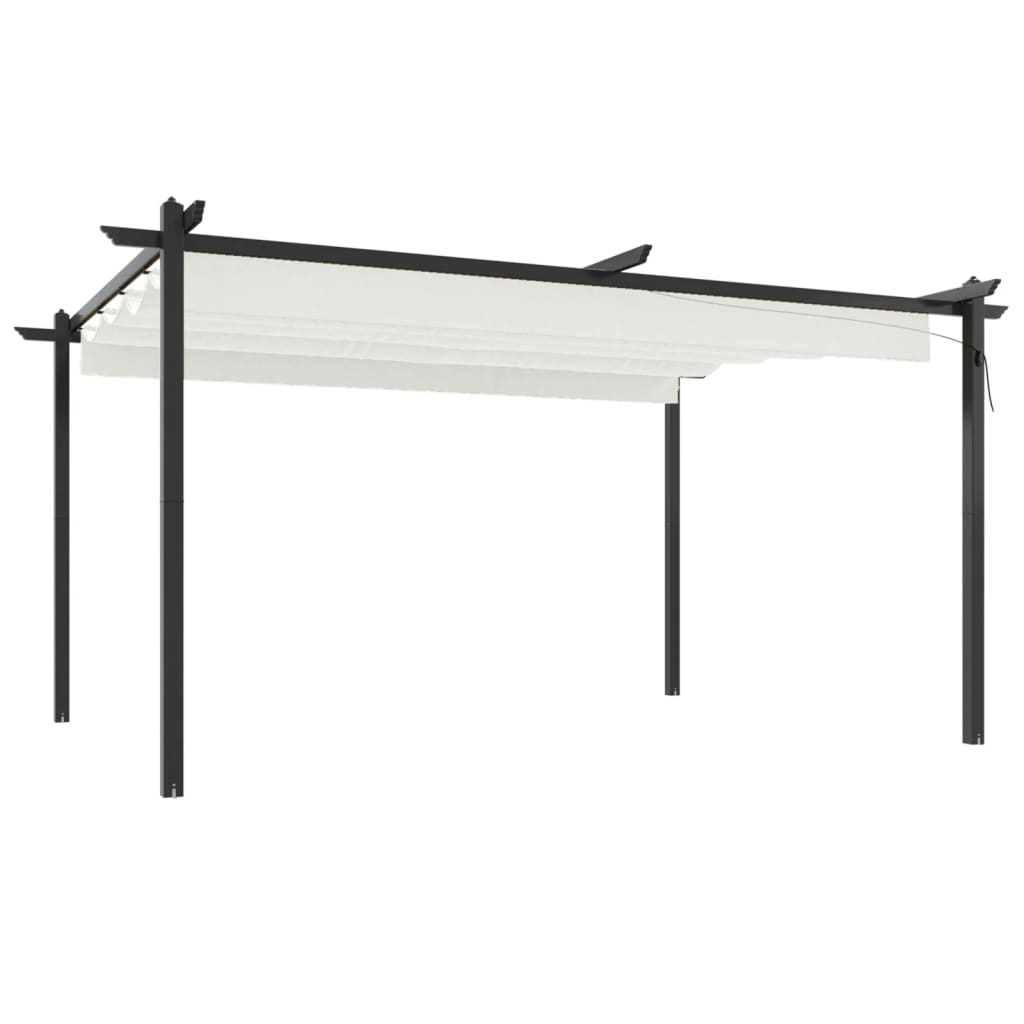 Vidaxl Garden Pracor avec toit extensible 4x3 M CRAME COLORED