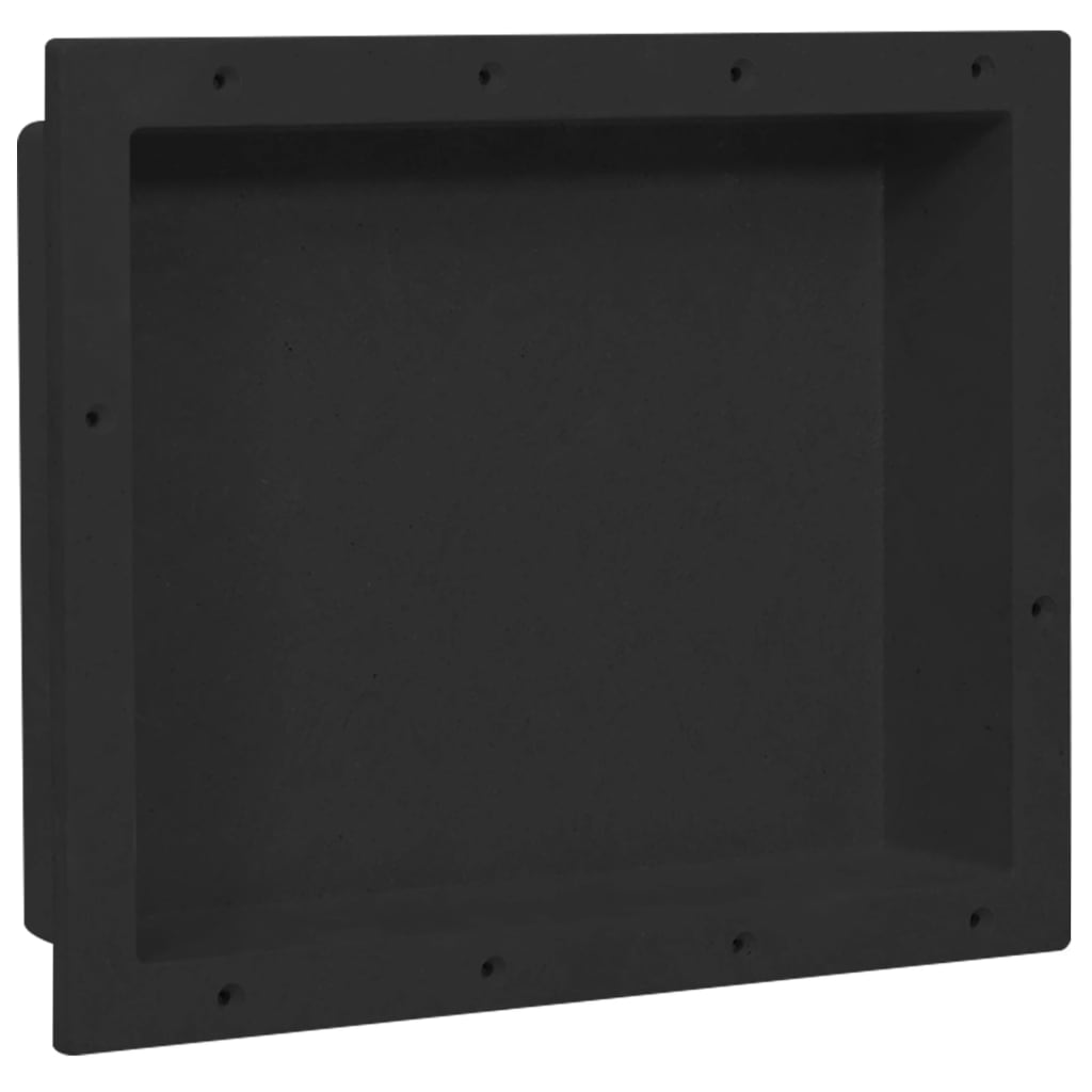 VidaXL Niche de douche 41x51x10 cm noir mat