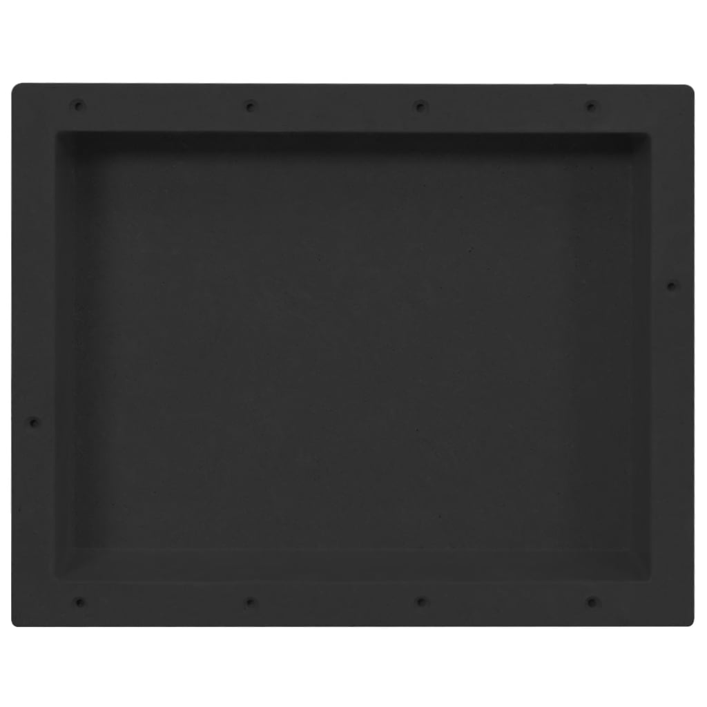 VidaXL Niche de douche 41x51x10 cm noir mat