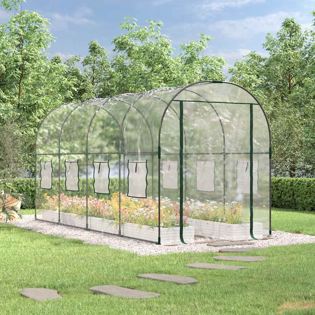 Serre de jardin Vidaxx 160x400x190 cm PVC et acier thermolaqué transparent
