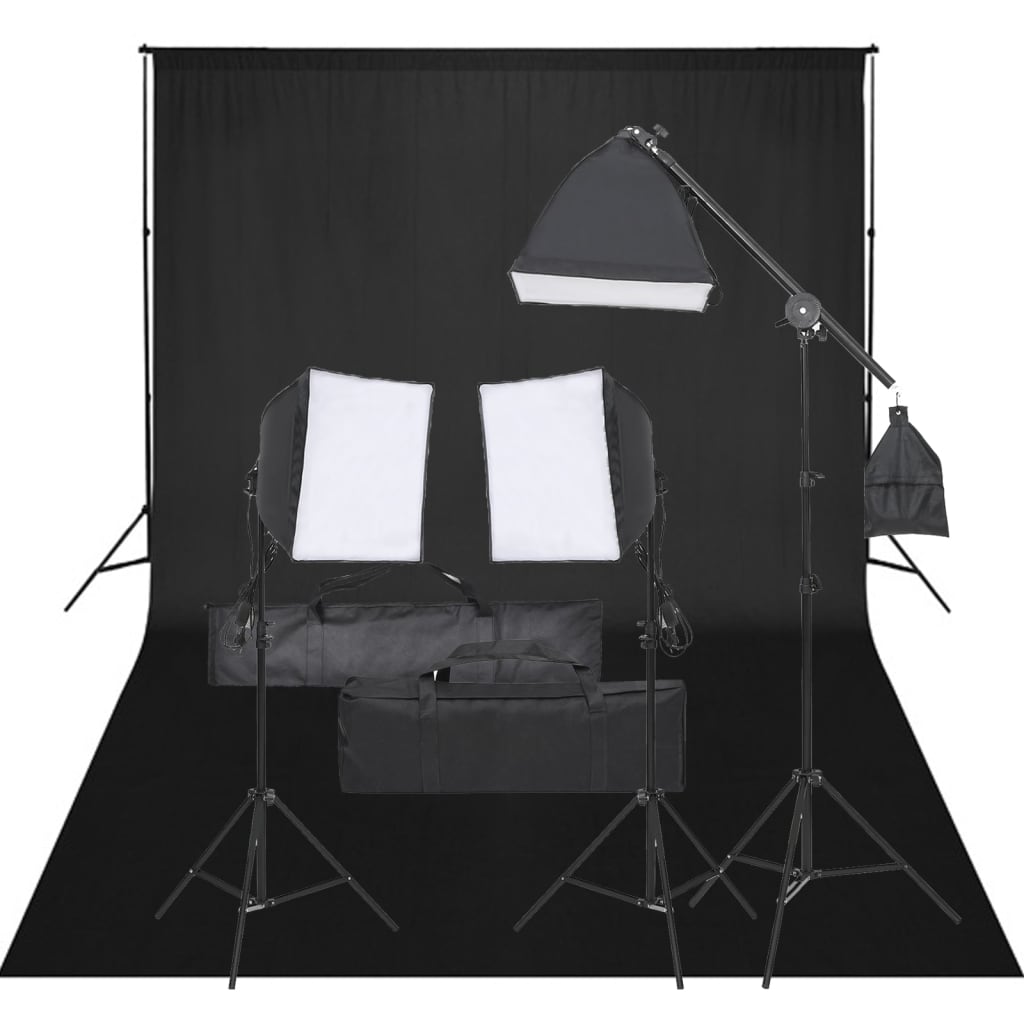 Ensemble de studio photo vidaxl avec ensemble d'éclairage et arrière-plan