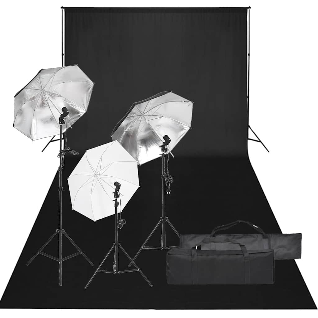 Ensemble de studio photo vidaxl avec ensemble d'éclairage et arrière-plan