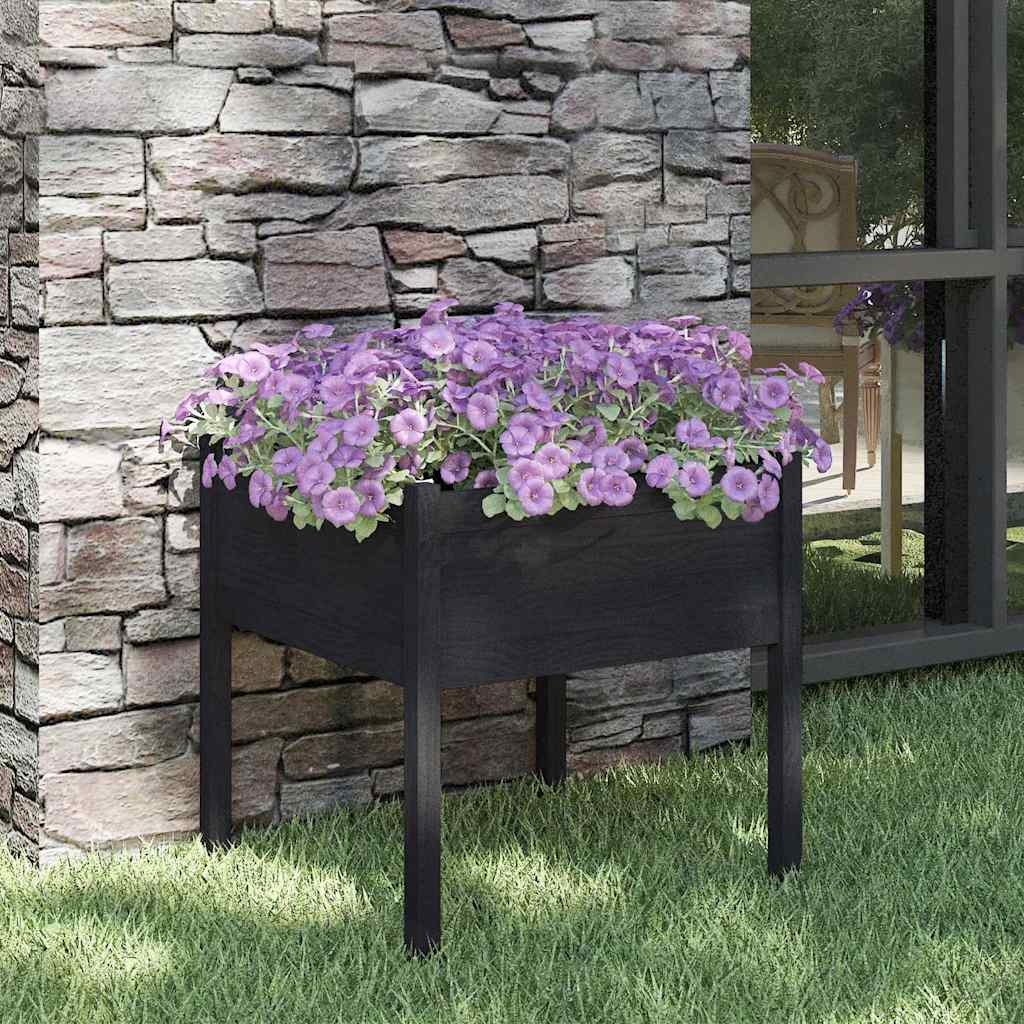 Vidaxl Planning Box 70x70x70 cm Pine solide noir