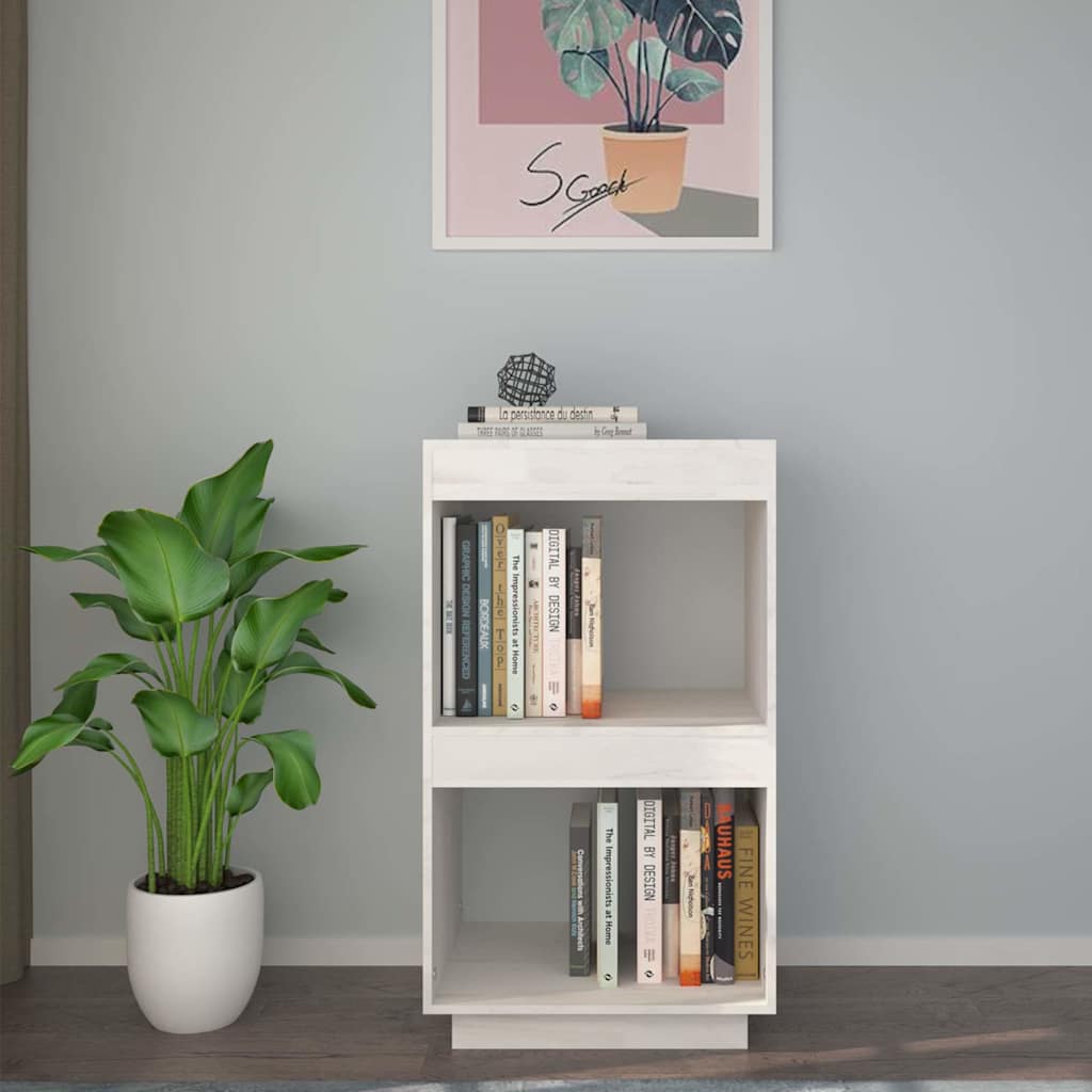 Vidaxl boekenkast 40x35x71 cm massief grenenhout wit