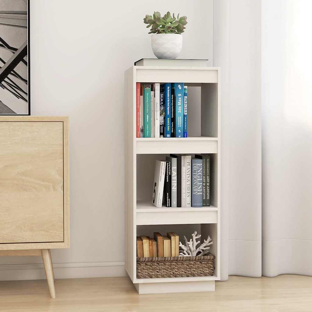 Vidaxl boekenkast kamerscherm 40x35x103 cm massief grenenhout wit