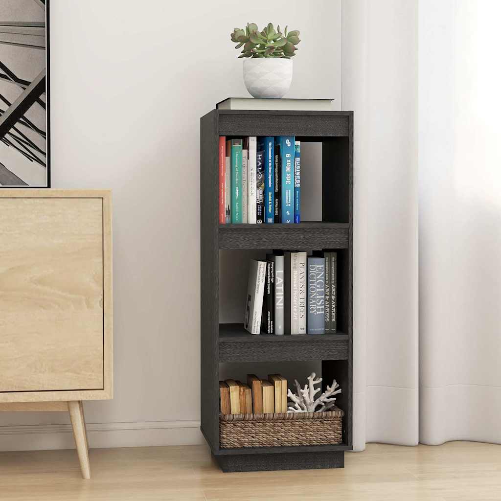 Vidaxl boekenkast kamerscherm 40x35x103 cm massief grenenhout grijs