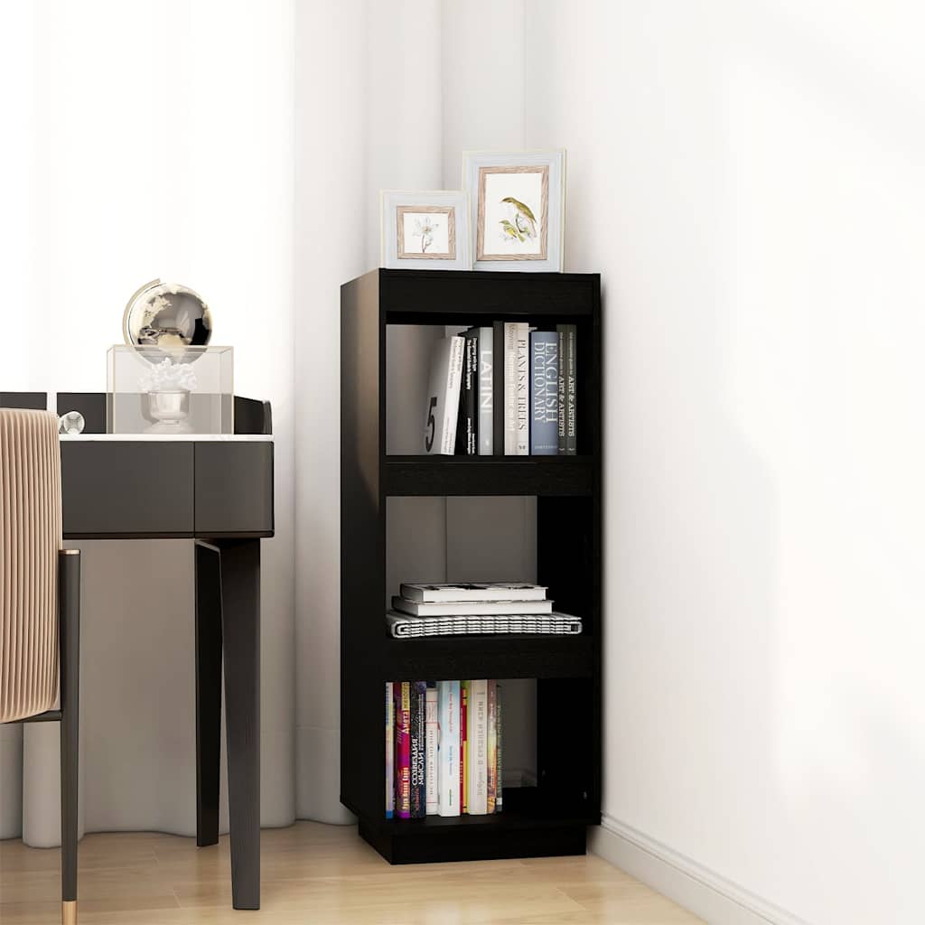 Vidaxl boekenkast kamerscherm 40x35x103 cm massief grenenhout zwart