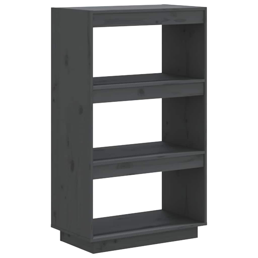 Vidaxl boekenkast kamerscherm 60x35x103 cm massief grenenhout grijs