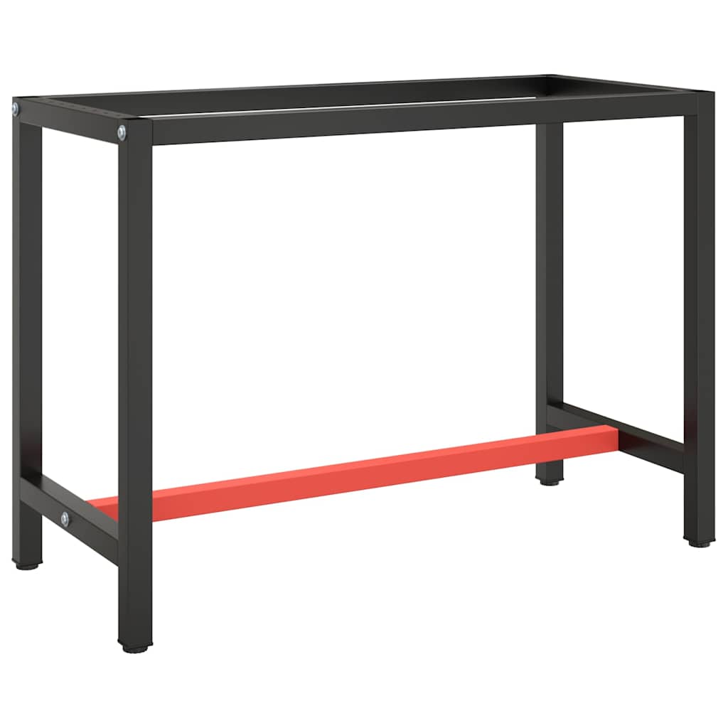 Vidaxl werkbankframe 110x50x79 cm metaal matzwart en matrood