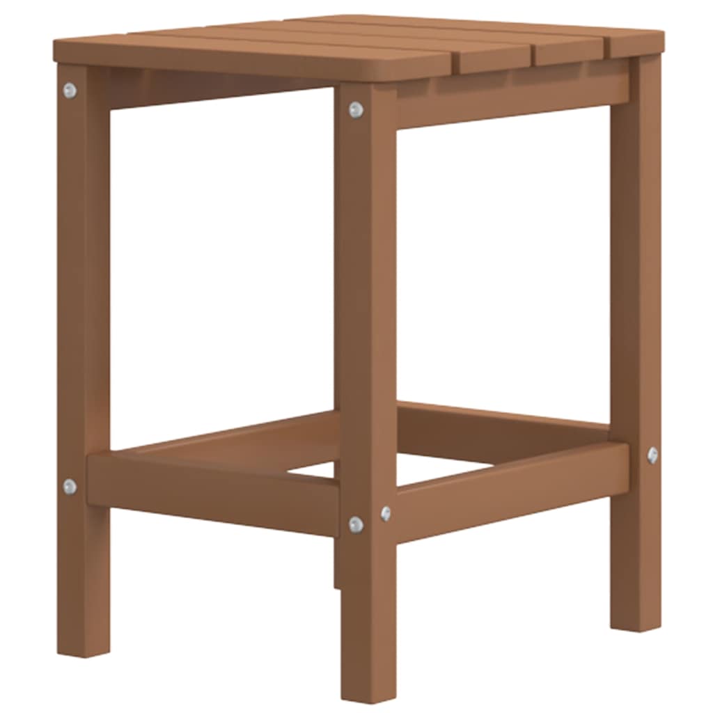 Vidaxl tuintafel adirondack 38x38x46 cm hdpe bruin