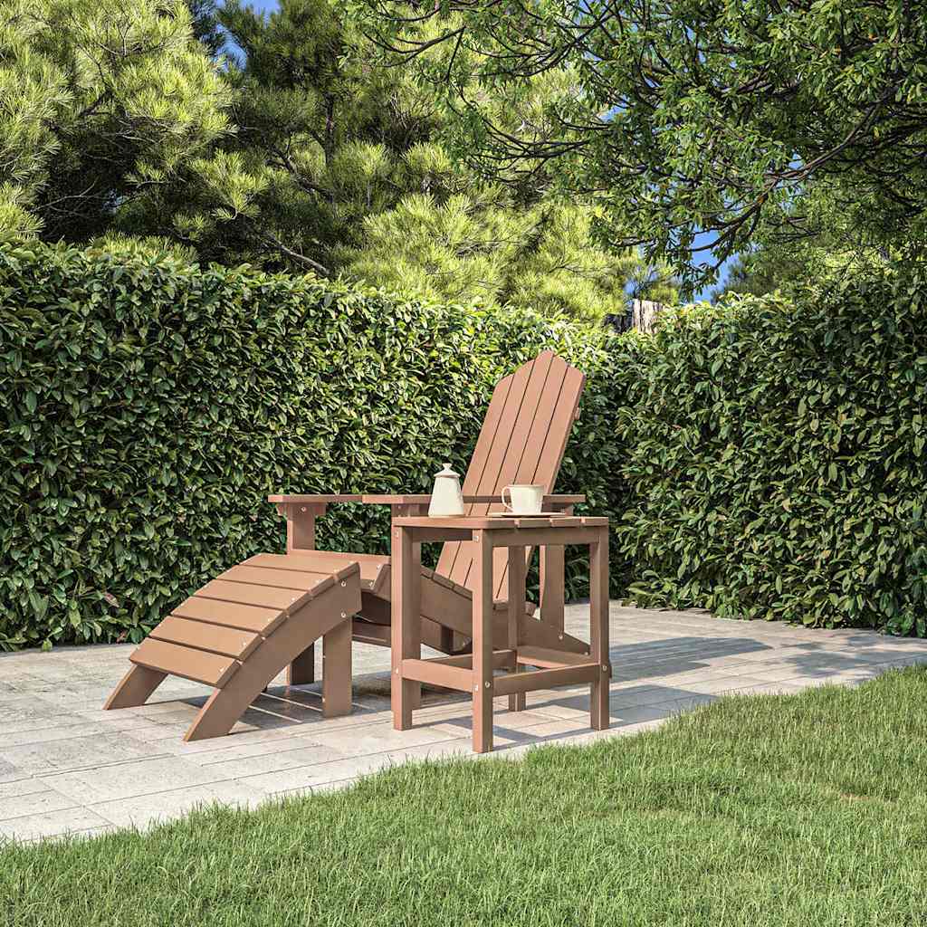 Vidaxl tuintafel adirondack 38x38x46 cm hdpe bruin