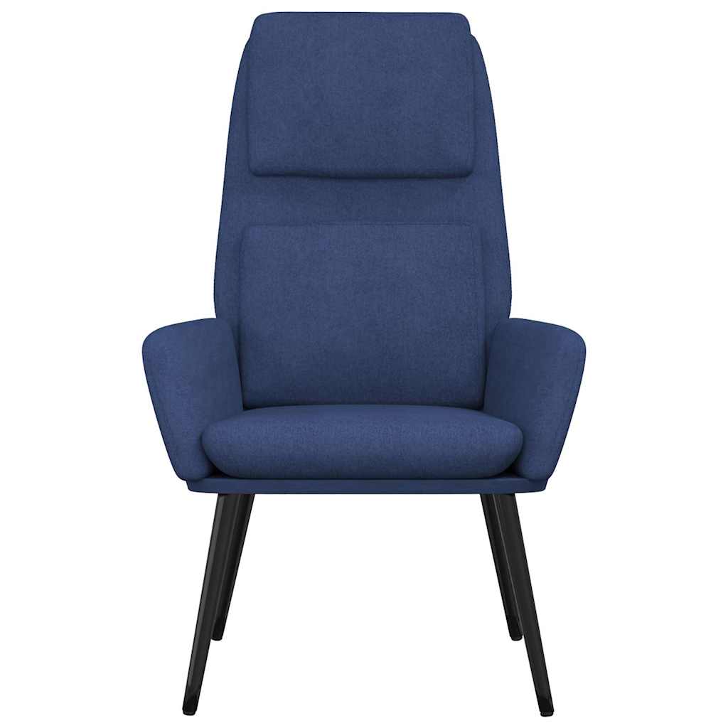 Vidaxl relaxstoel stof blauw