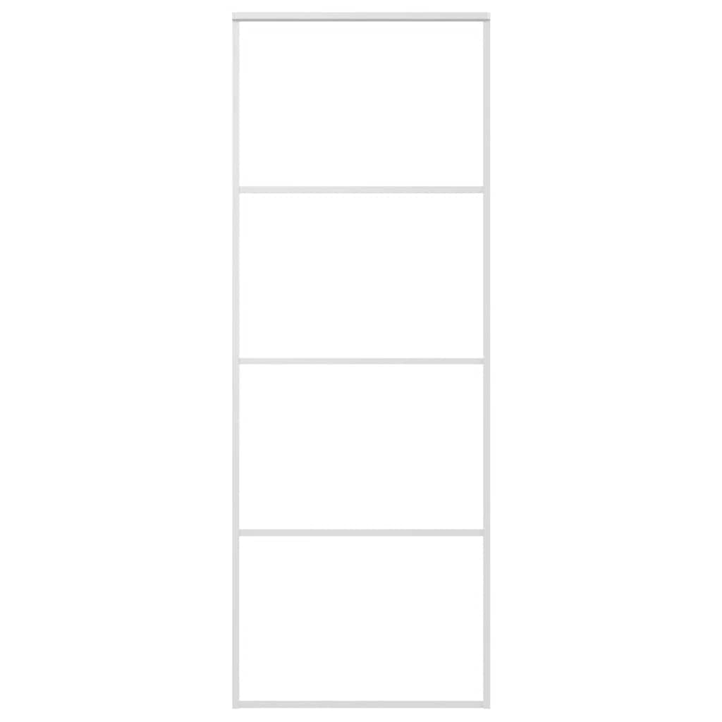 Vidaxx porte coulissante 76x205 cm verre ESG et aluminium blanc