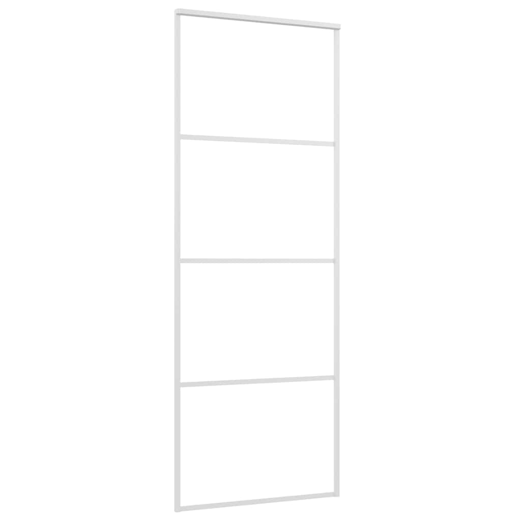 Vidaxx porte coulissante 76x205 cm verre ESG et aluminium blanc