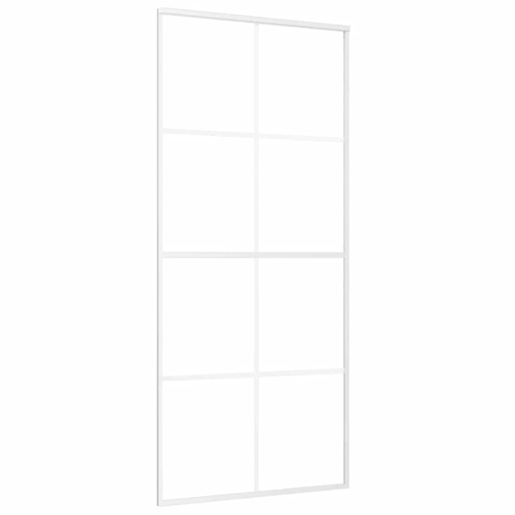 Vidaxx porte coulissante 90x205 cm verre ESG et aluminium blanc