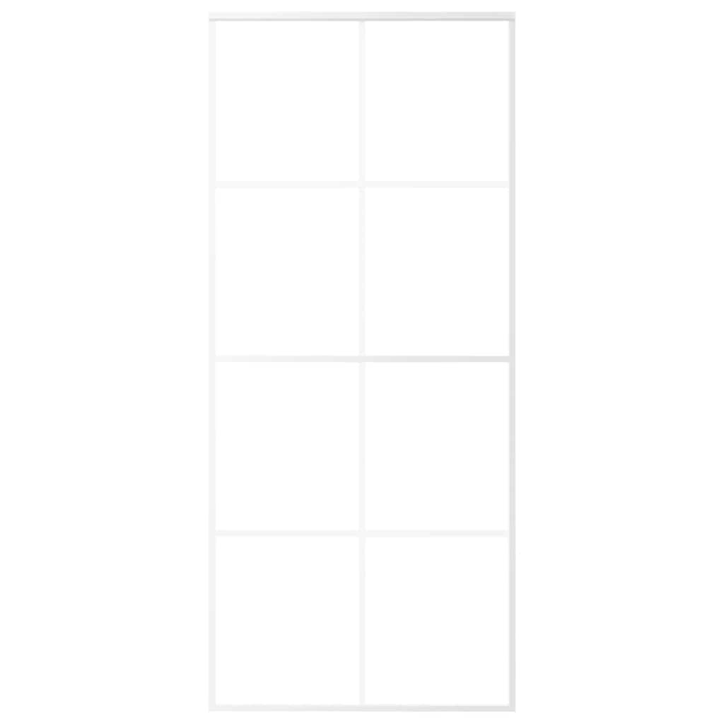 Vidaxx porte coulissante 90x205 cm verre ESG et aluminium blanc