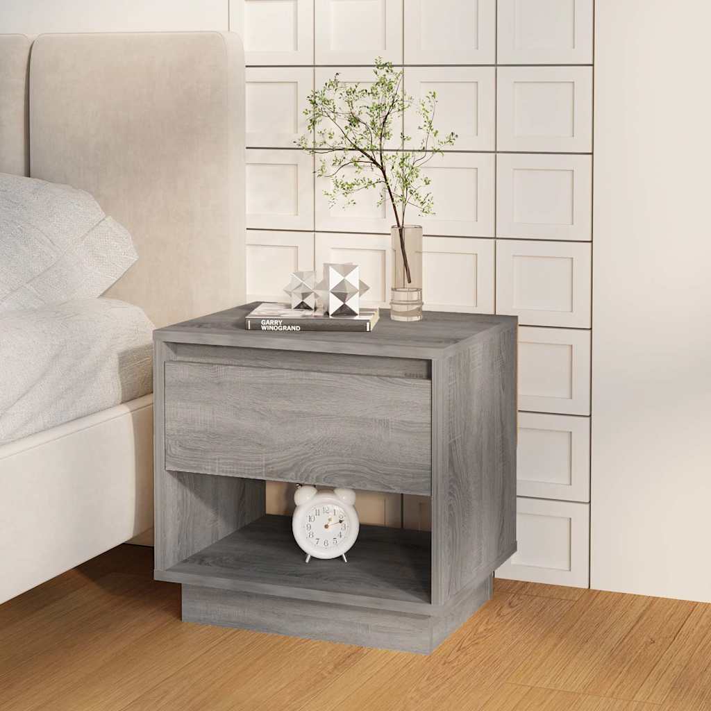Vidaxl nachtkastjes 2 st 45x34x44 cm bewerkt hout grijs sonoma eiken