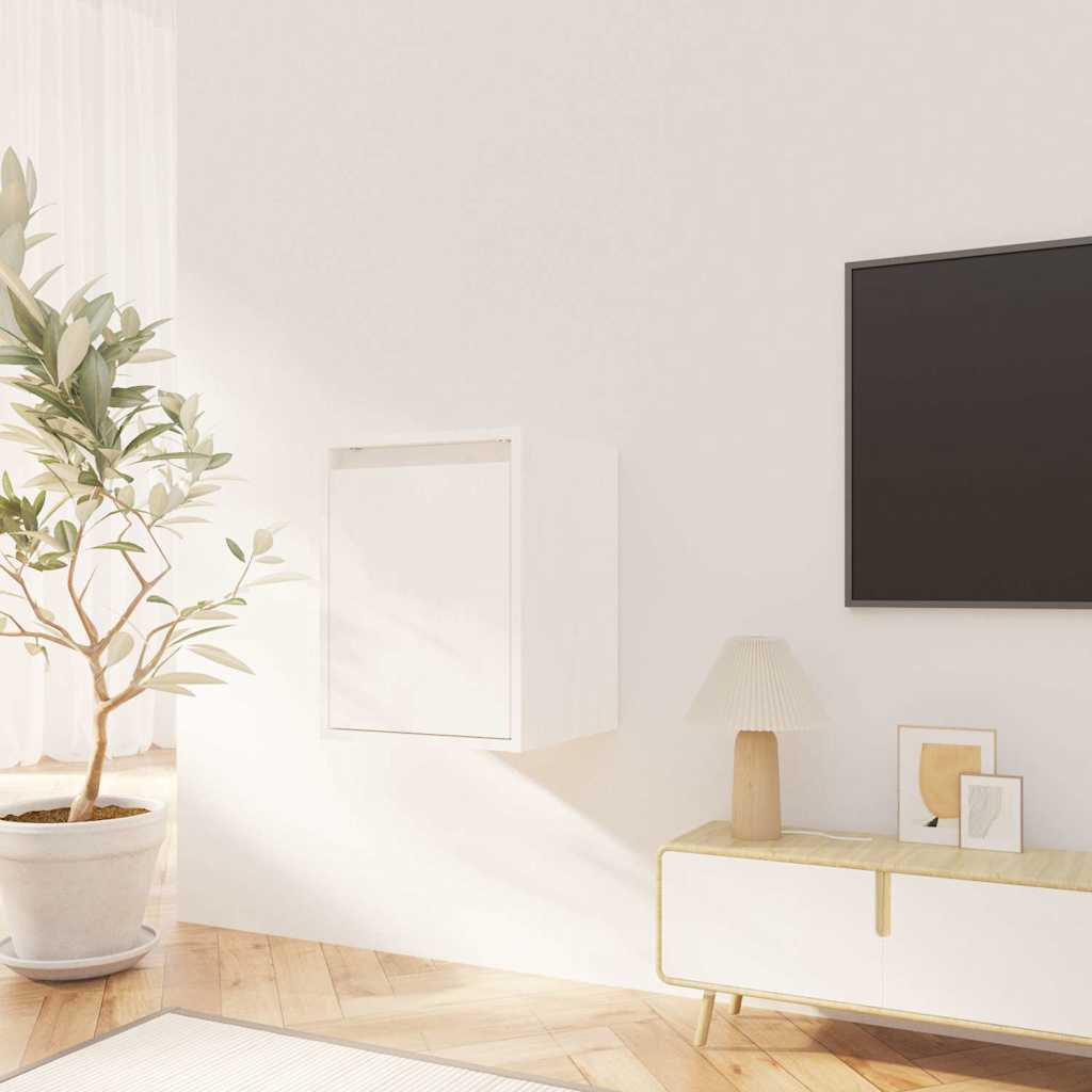 Vidaxl wandkast 30x30x40 cm massief grenenhout wit