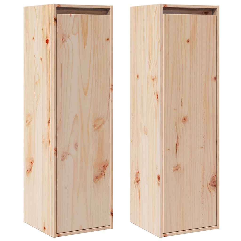 Vidaxl wandkasten 2 st 30x30x100 cm massief grenenhout