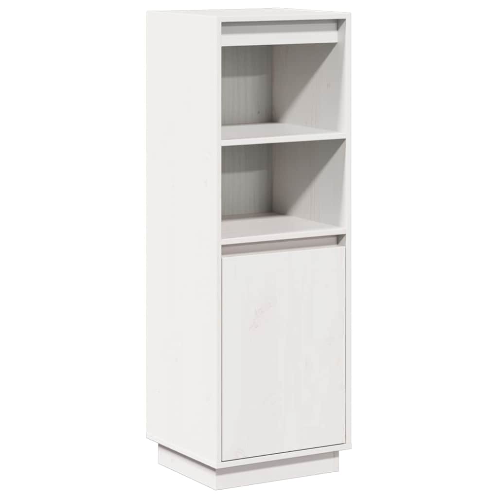 Vidaxl hoge kast 37x34x110 cm massief grenenhout wit