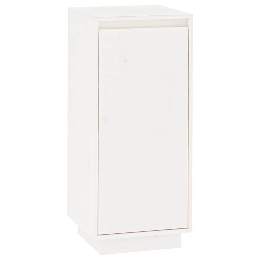 Armoire à chaussures vidaxl 35x35x80 cm en pin massif blanc