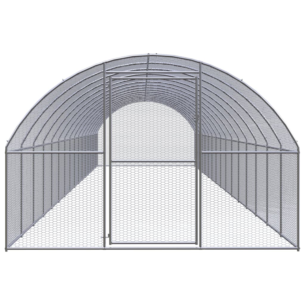 VidaXL Poulailler 3x16x2 m en acier galvanisé