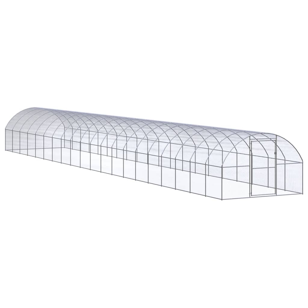 VidaXL Poulailler 3x20x2 m en acier galvanisé