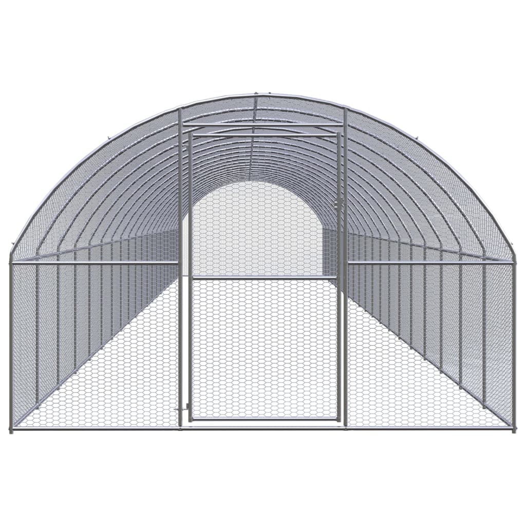 VidaXL Poulailler 3x20x2 m en acier galvanisé