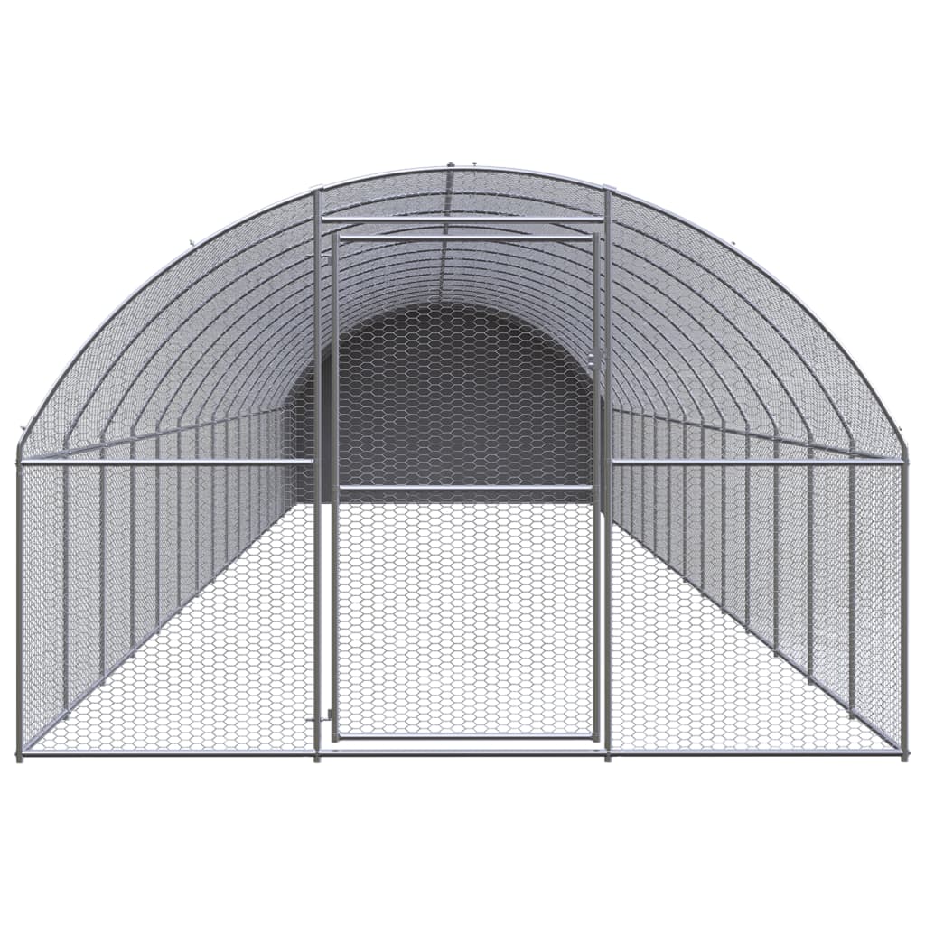 VidaXL Poulailler 3x16x2 m en acier galvanisé