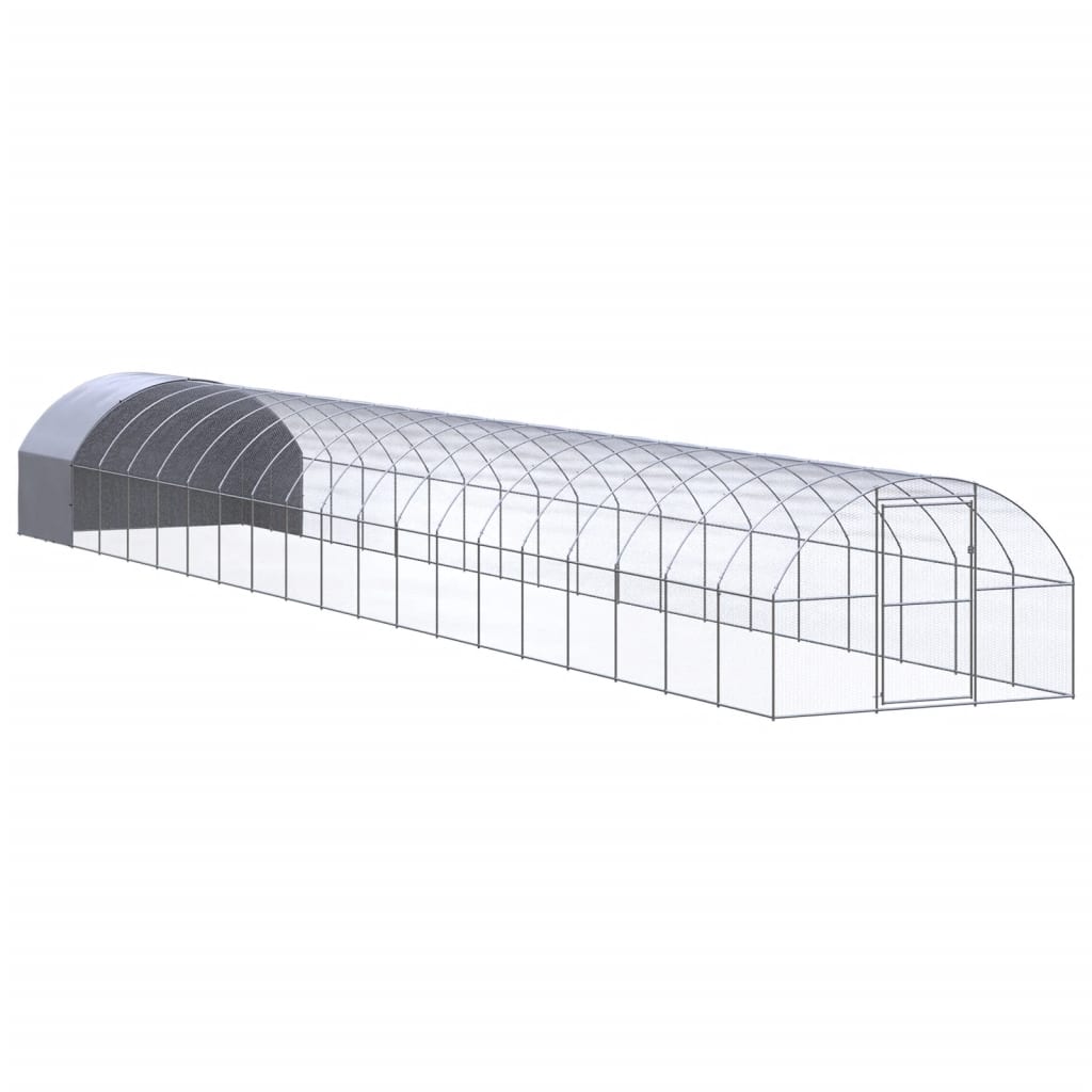 VidaXL Poulailler 3x20x2 m en acier galvanisé