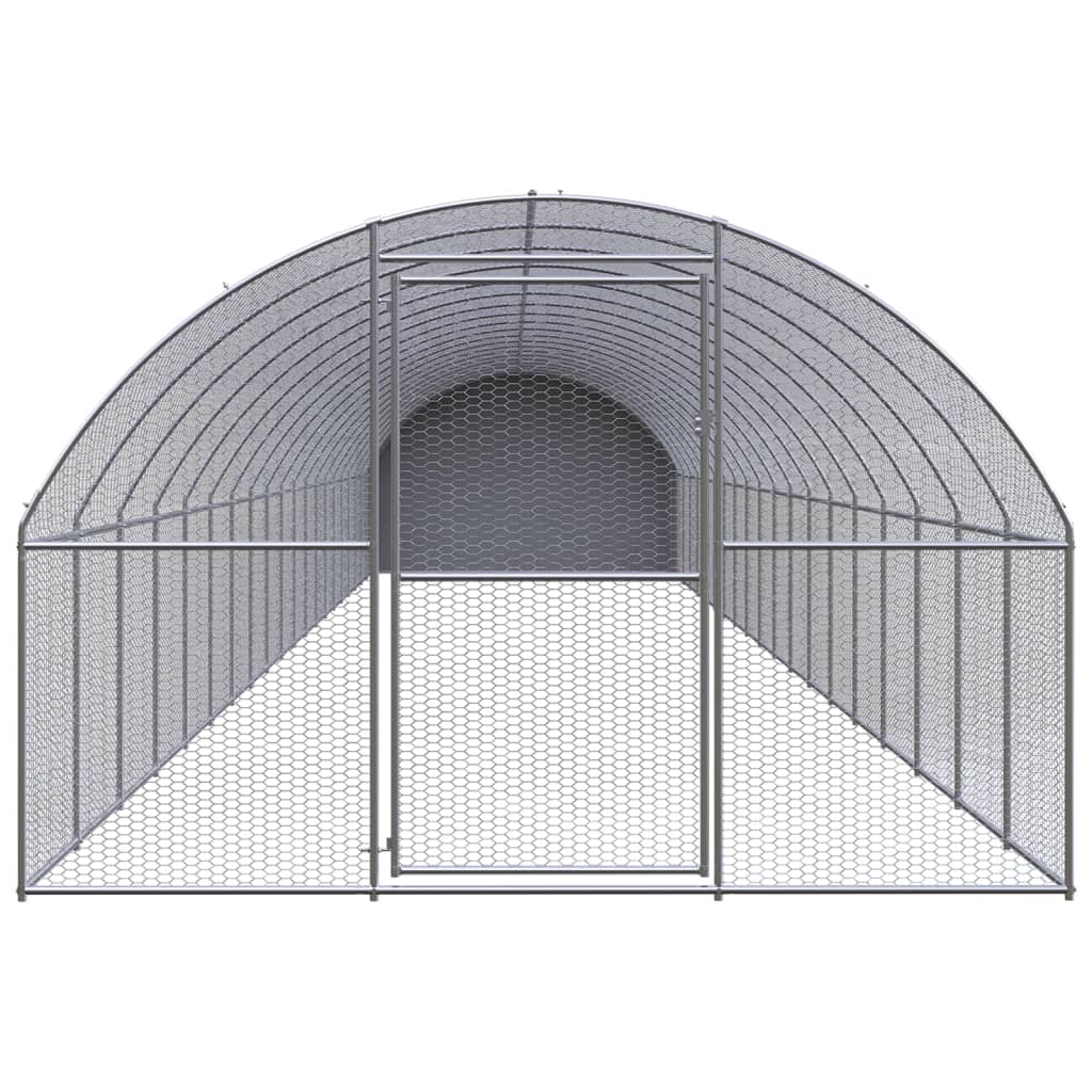 VidaXL Poulailler 3x20x2 m en acier galvanisé