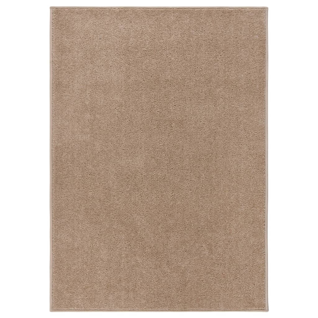 Viaxl tapis kortpolig 140x200 cm brun