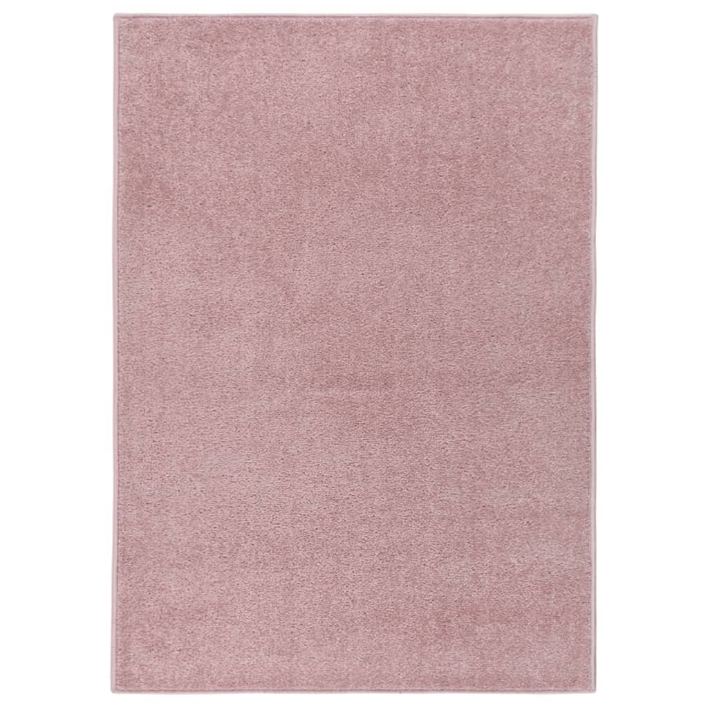 Vidaxl tapis kortpolig 140x200 cm rose