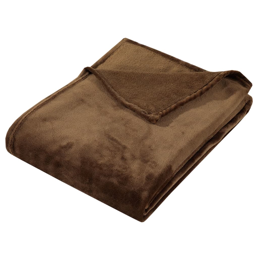 Couverture vidaxl 150x200 cm en polyester brun cacao