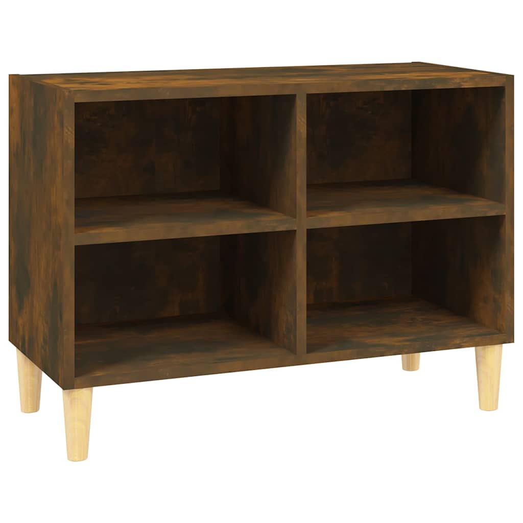 Vidaxl tv-meubel met houten poten 69,5x30x50 cm gerookt eikenkleurig