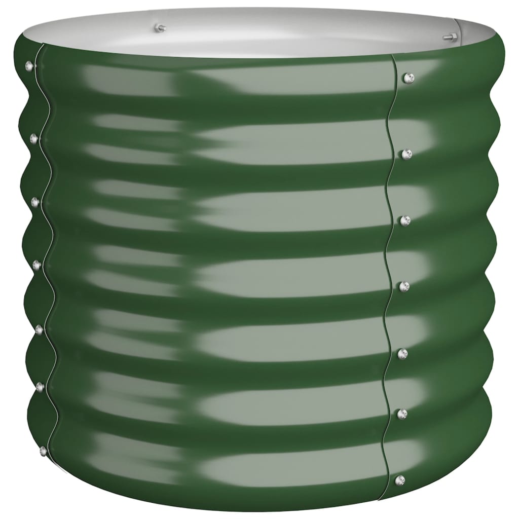 Vidaxl Planter Big 40x40x36 cm en acier galvanisé vert