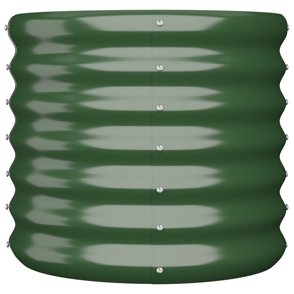 Vidaxl Planter Big 40x40x36 cm en acier galvanisé vert