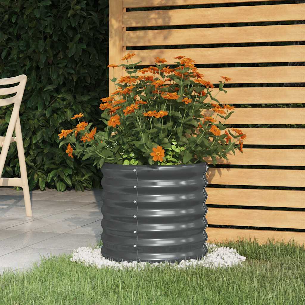 Jardinière Vidaxx 40x40x36 cm acier galvanisé anthracite