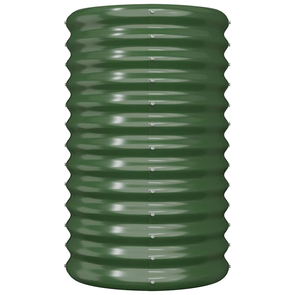 Vidaxx jardinière 40x40x68 cm acier galvanisé vert