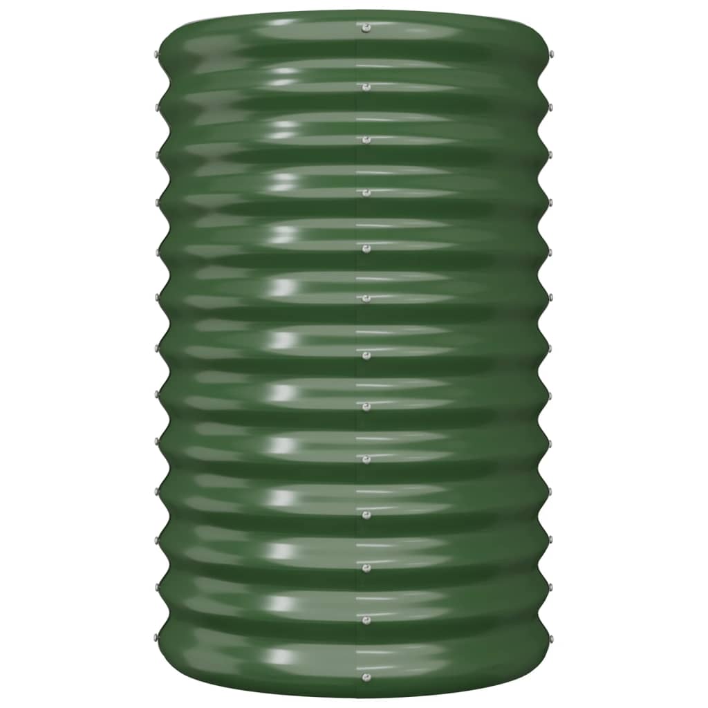 Vidaxx jardinière 40x40x68 cm acier galvanisé vert