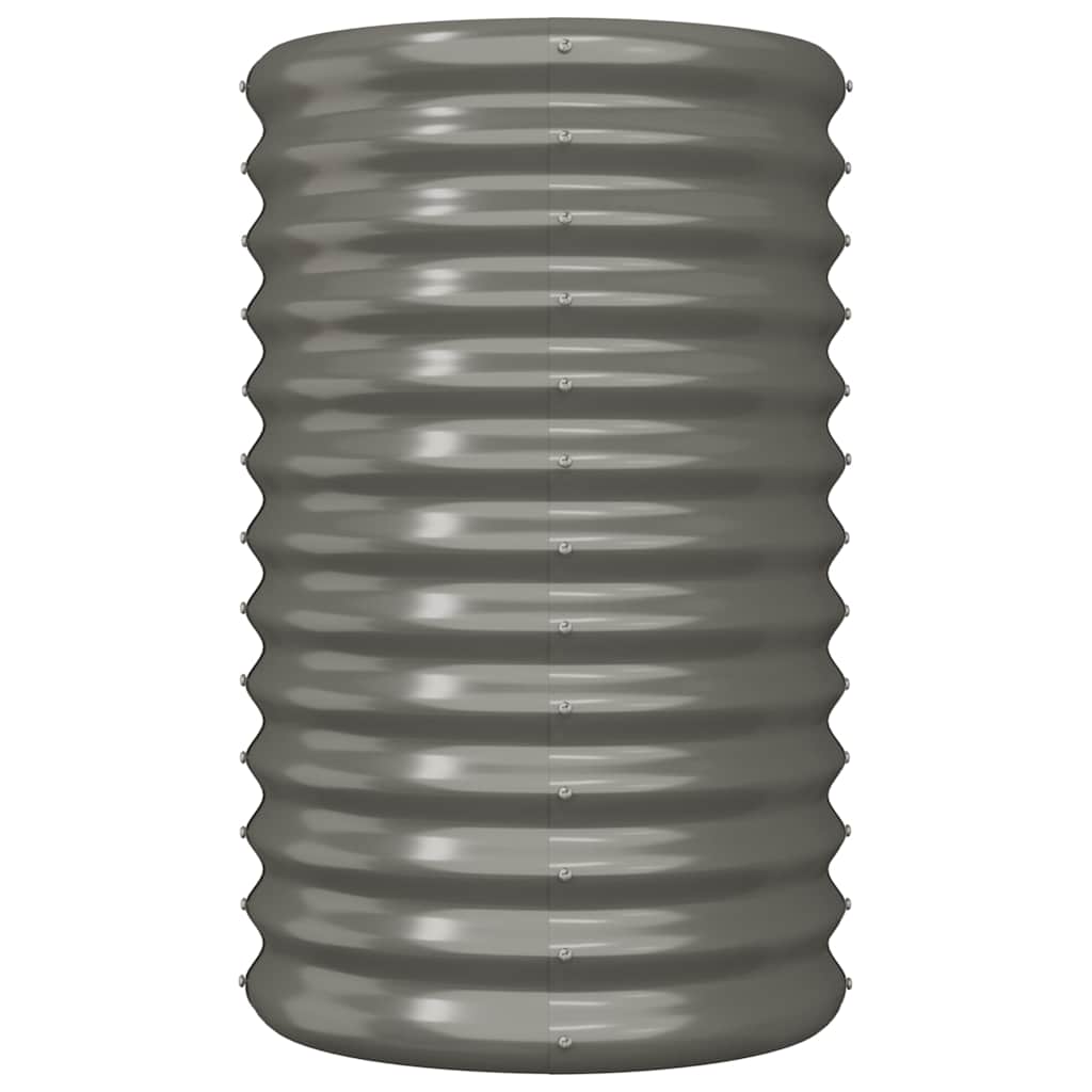 Boîte de planification de Vidaxl 40x40x68 cm en poudre et gris en acier recouvert