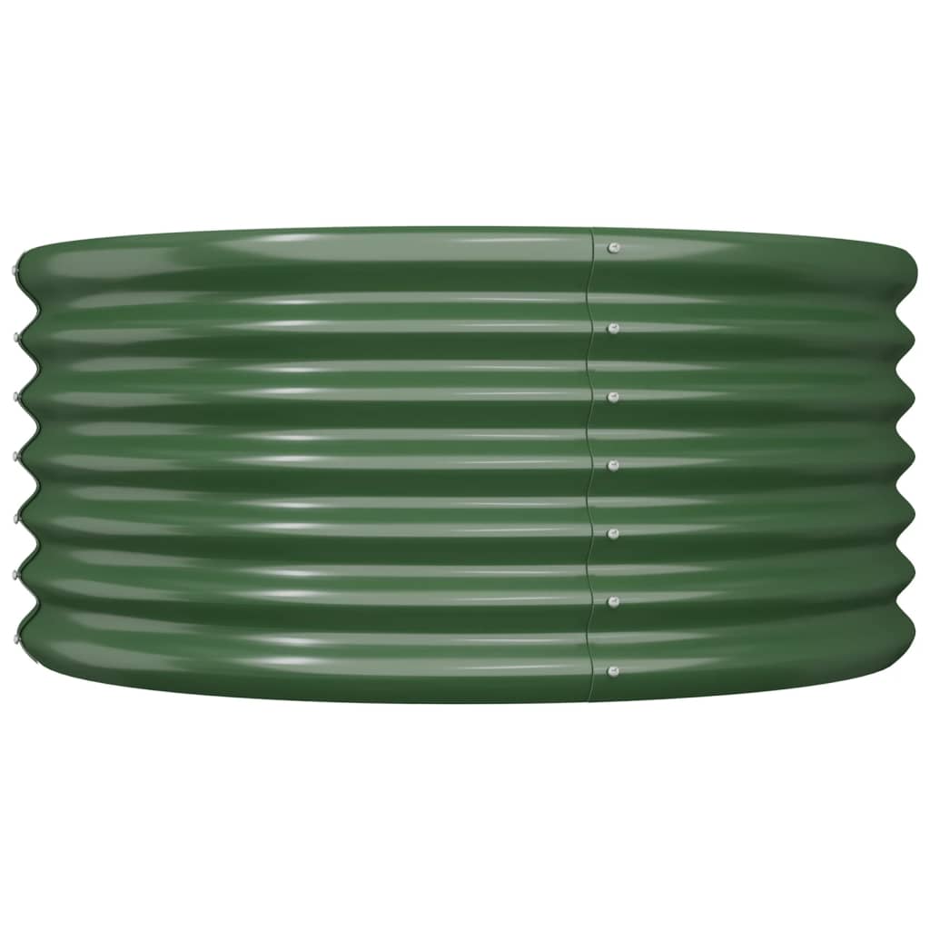 Boîte de planification Vidaxl 80x80x36 cm Galvanisé en acier vert
