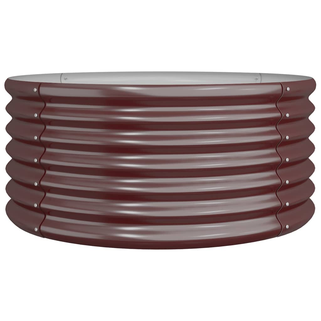 Vidaxx jardinière 80x80x36 cm acier thermolaqué marron