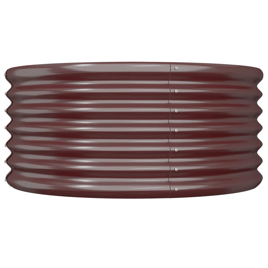 Vidaxx jardinière 80x80x36 cm acier thermolaqué marron